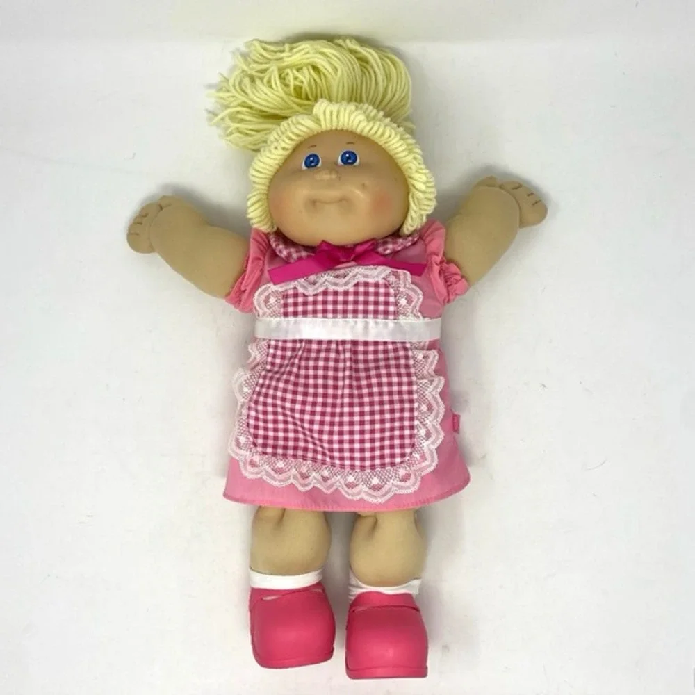 Vtg Cabbage Patch Kids Blonde Hair/Blue Eyes Girl Xavier Signed CPK Clothing 16